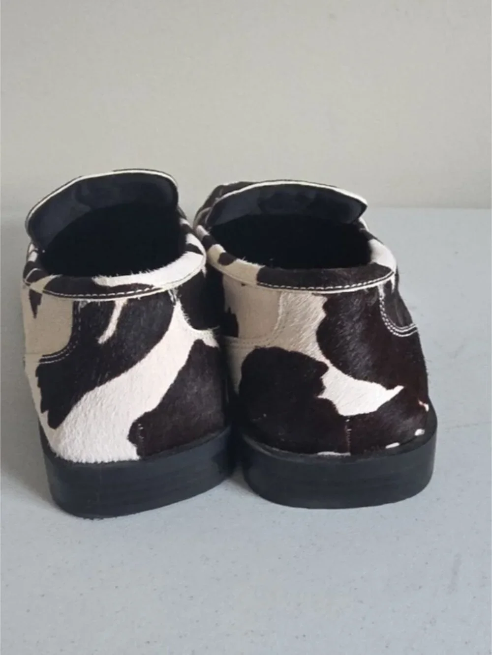 *SOLD* ZARA | animal print leather loafer Brown White Sz 41 - Picture 6 of 8